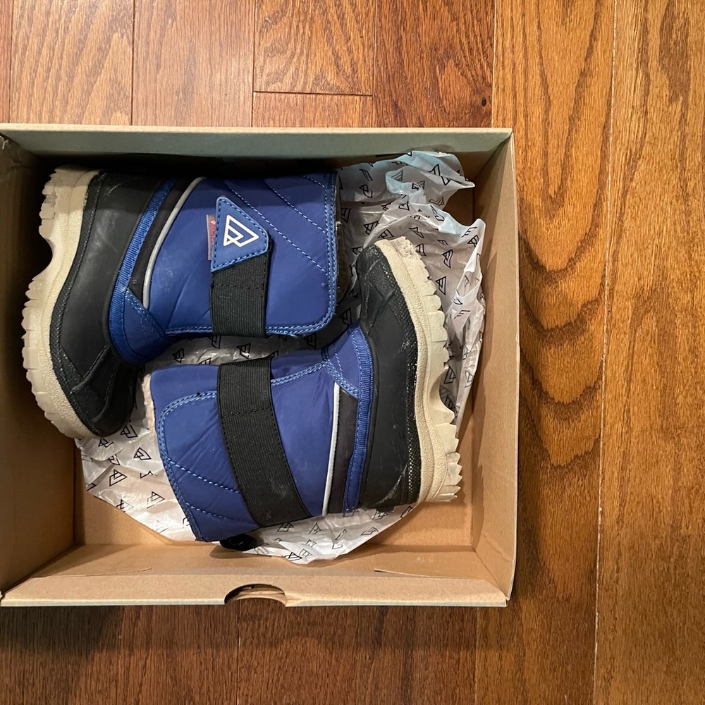 Children's Black and Blue Winter Boots